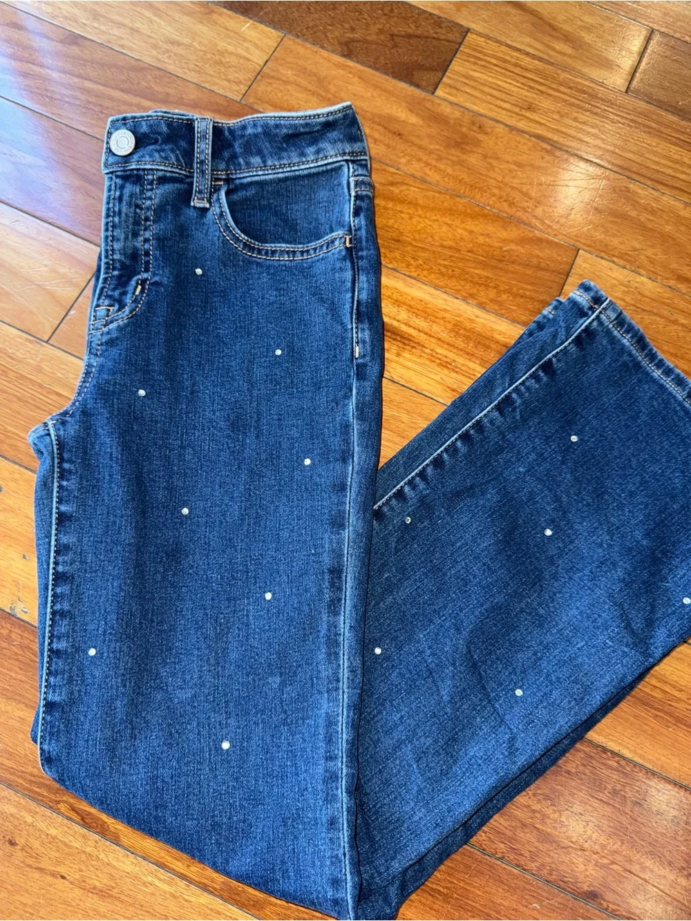 GAP Kids Dark Blue Denim Jeans with Tiny Gem Accents